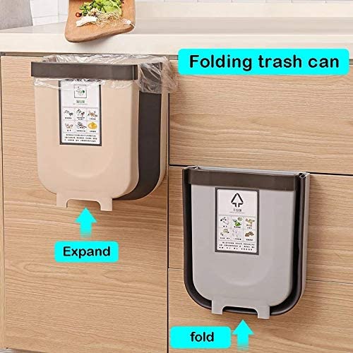 Collapsible Cabinet-Door Waste Bin – Grey