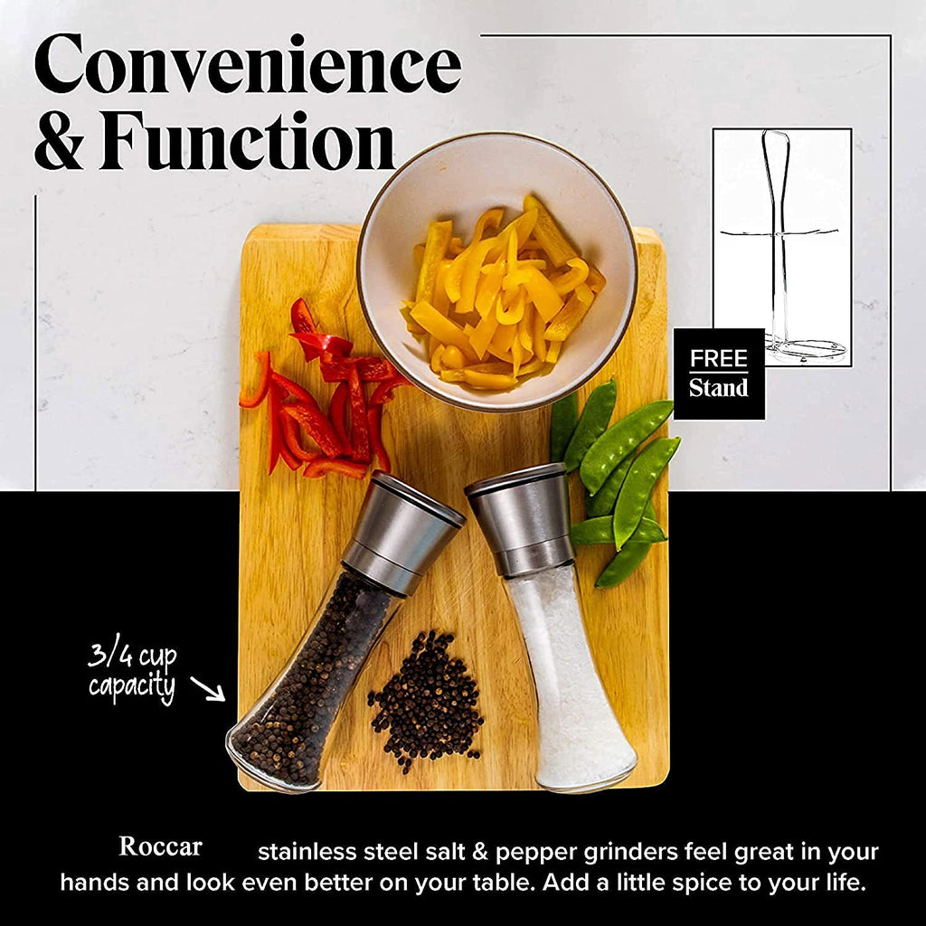 Stainless Steel Salt & Pepper Grinder Set