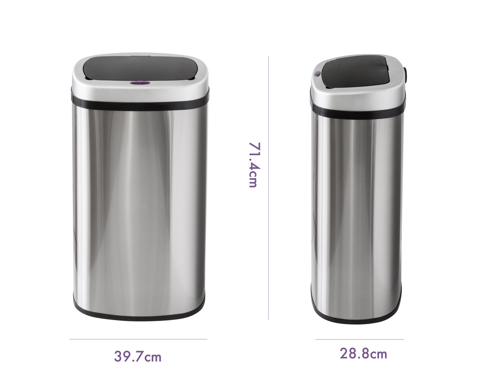 60L Stainless Steel Motion Sensor Bin