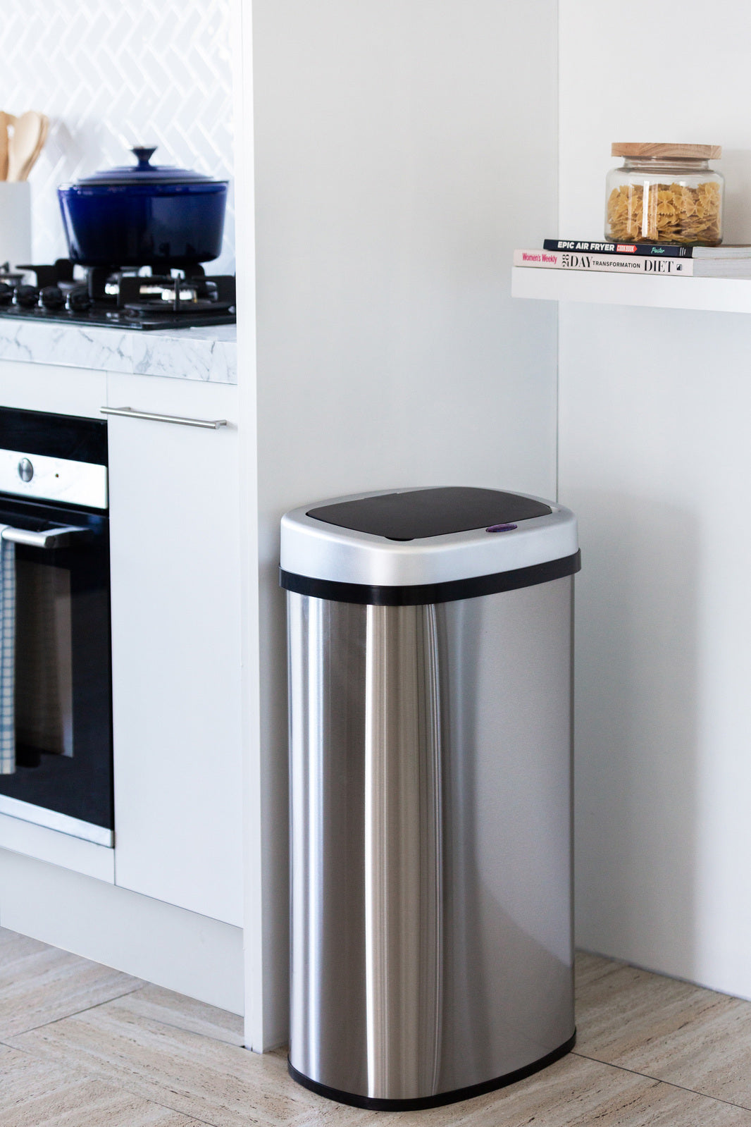 60L Stainless Steel Motion Sensor Bin