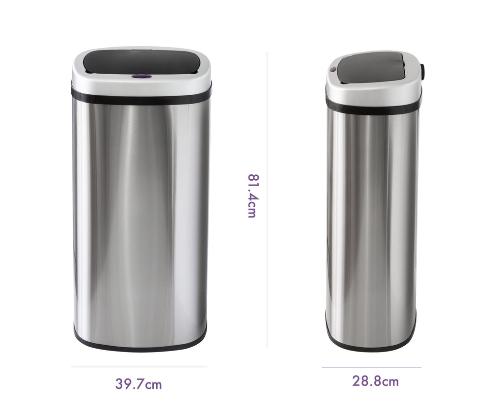 70L Stainless Steel Motion Sensor Bin