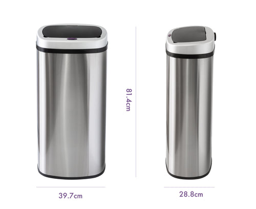 70L Stainless Steel Motion Sensor Bin
