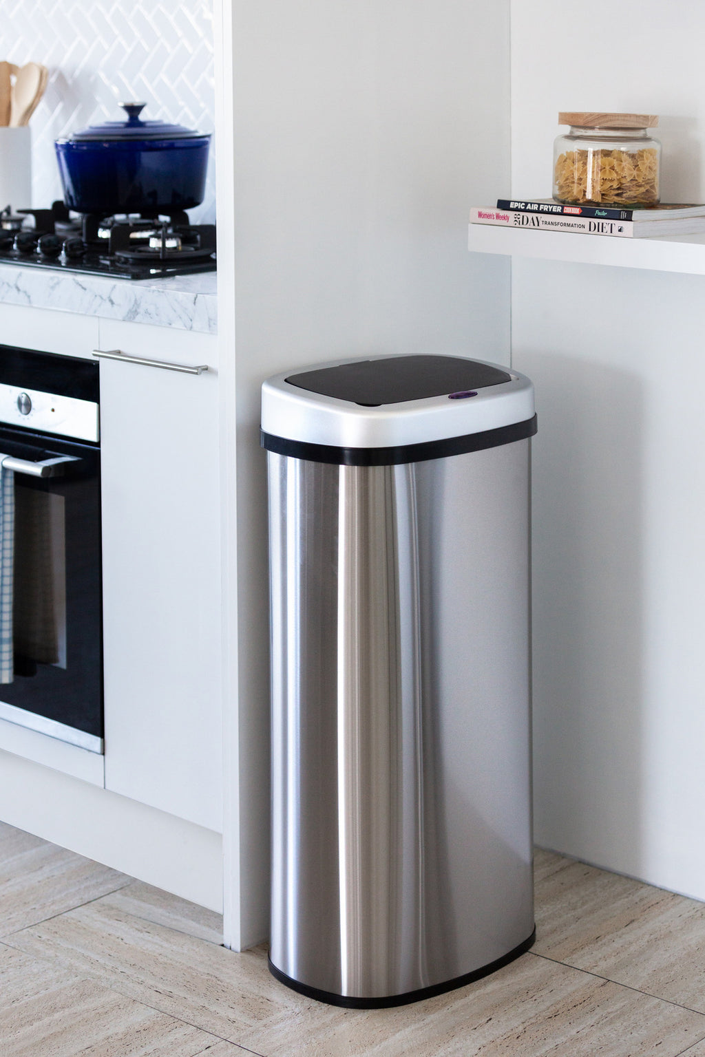 70L Stainless Steel Motion Sensor Bin