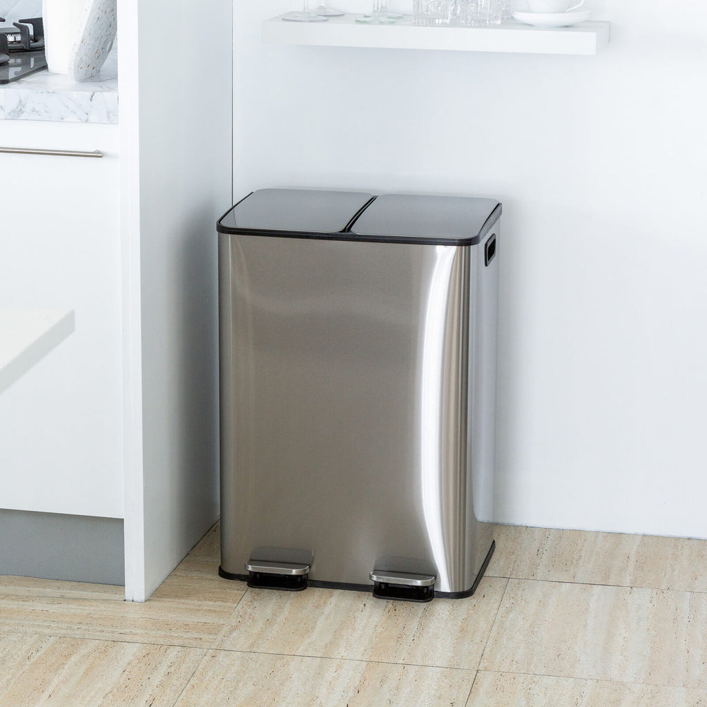 Healthy Choice 60L Dual-Compartment Pedal Bin