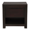 Amsterdam Solid Mahogany 1-Drawer Bedside Table – Chocolate
