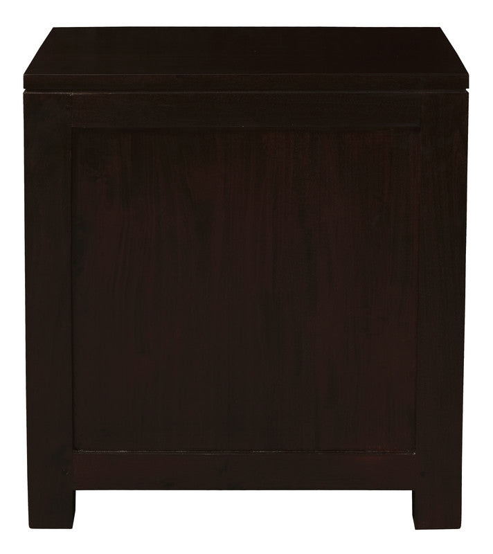 Amsterdam Solid Mahogany 2-Drawer Bedside Table – Chocolate