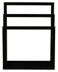 Nobu Solid Mahogany Timber Towel Stand (Black)