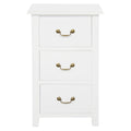 Tasmania 3 Drawer Lamp Table (White)