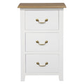 Tasmania 3 Drawer Lamp Table (White Caramel)