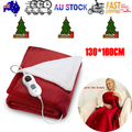 Double-Sided Heated Throw with Detachable Controller – Red