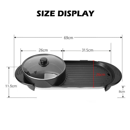 2-in-1 Electric Hot Pot and BBQ Grill