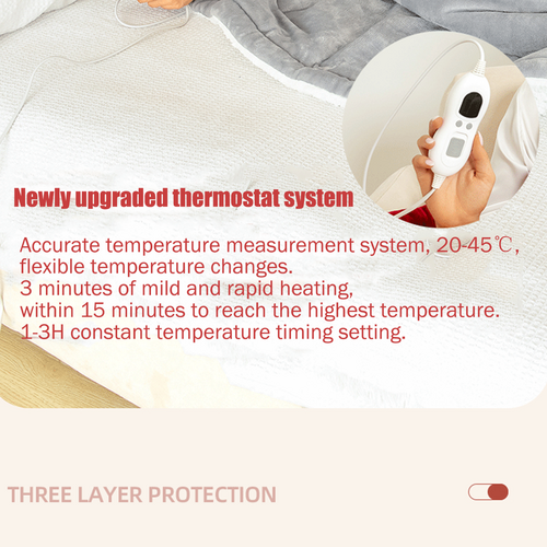 Double-Sided Heated Throw with Detachable Controller – Red