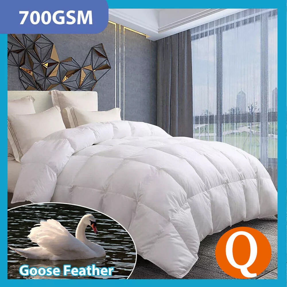 Goose Feather & Down Quilt – Queen 700 GSM