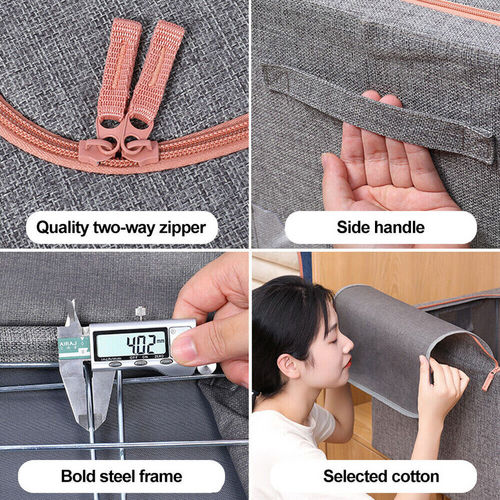 24L Foldable Steel-Frame Storage Box