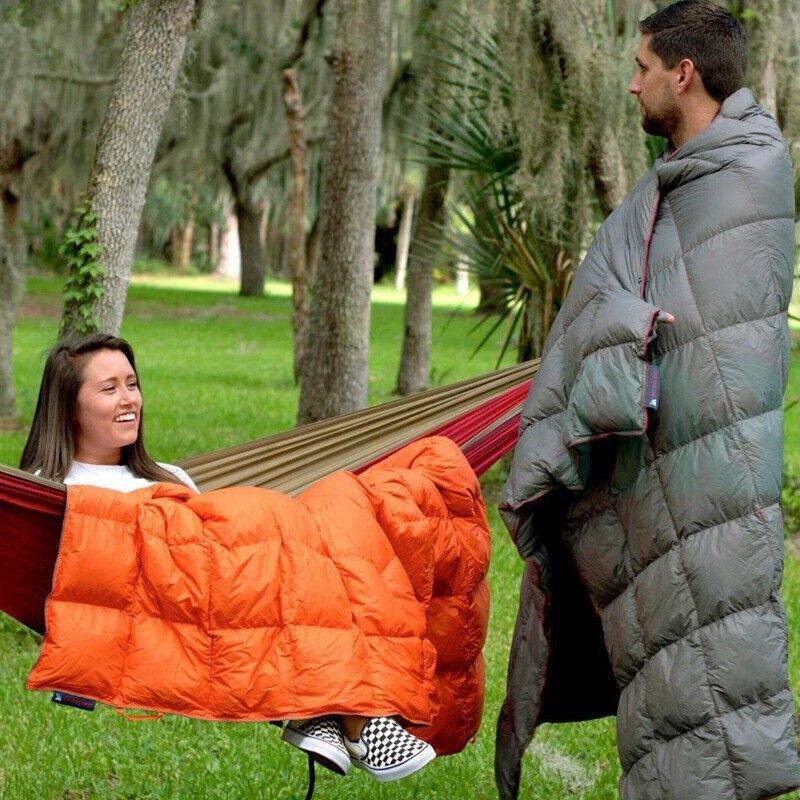 Packable Down-Blend Camping Blanket – Grey, 190.5 × 129.5 cm