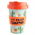 Llama Reusable Bamboo-Style Travel Cup