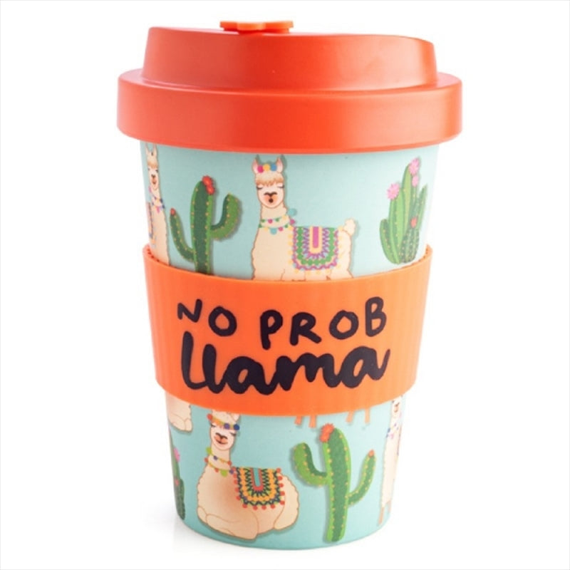 Llama Reusable Bamboo-Style Travel Cup