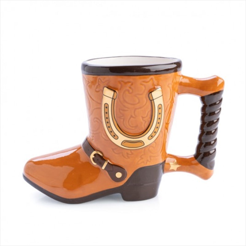 Cowboy Boot 3D Novelty Mug with Horseshoe Detail