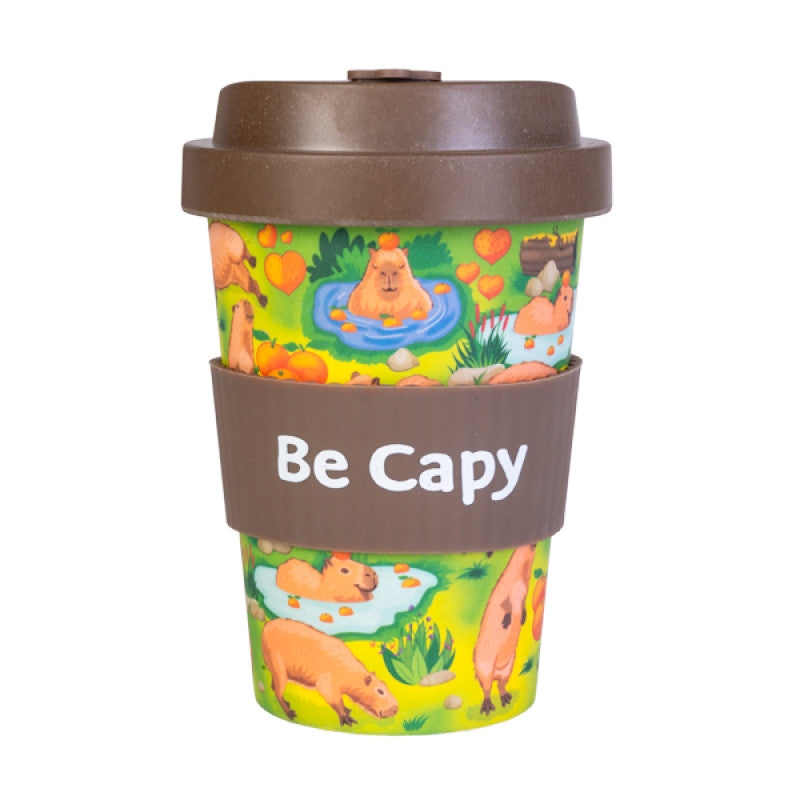 Capybara Bamboo-Style Reusable Travel Cup