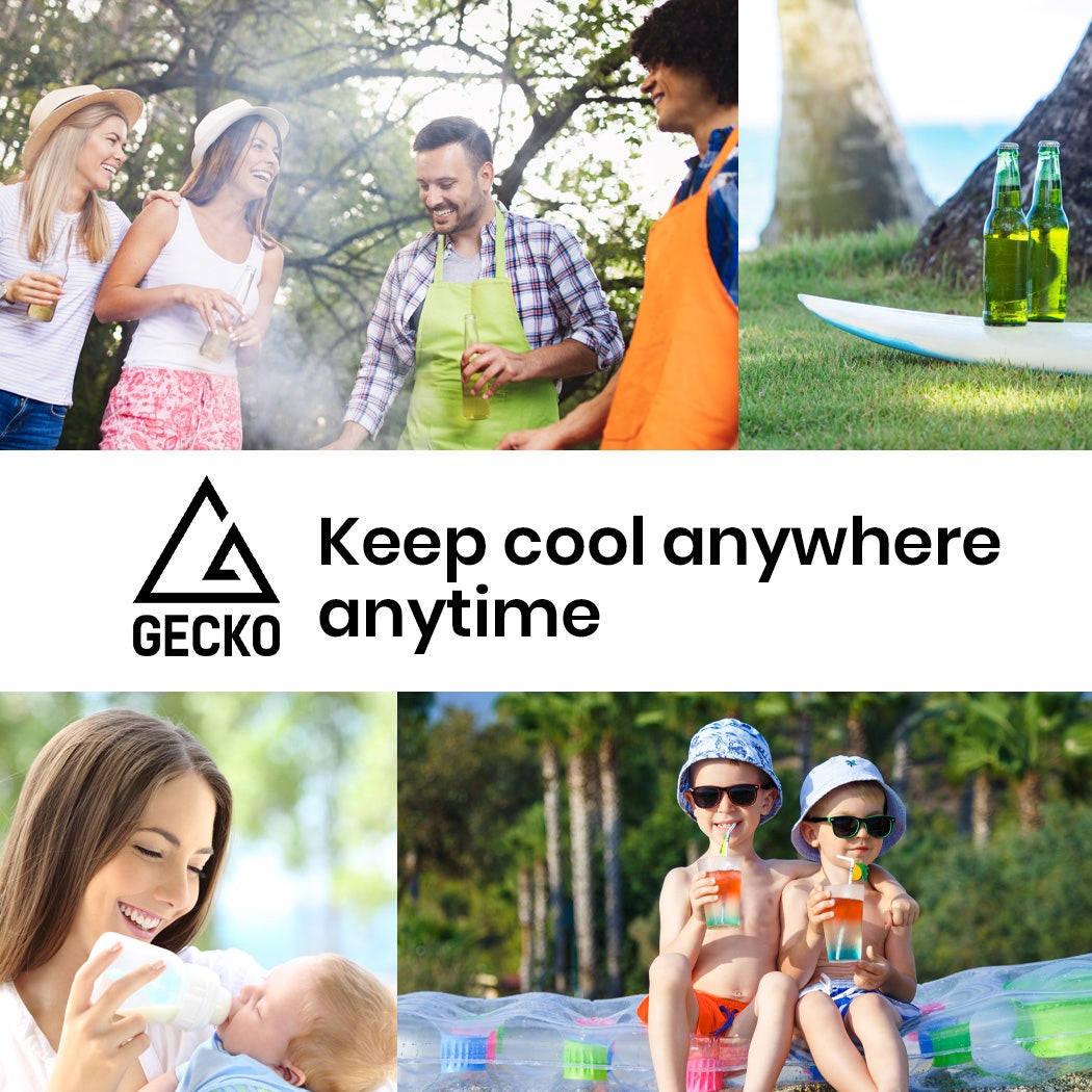 GECKO 95L Portable Upright Fridge, 12V/24V for Motorhome, Caravan, Silver
