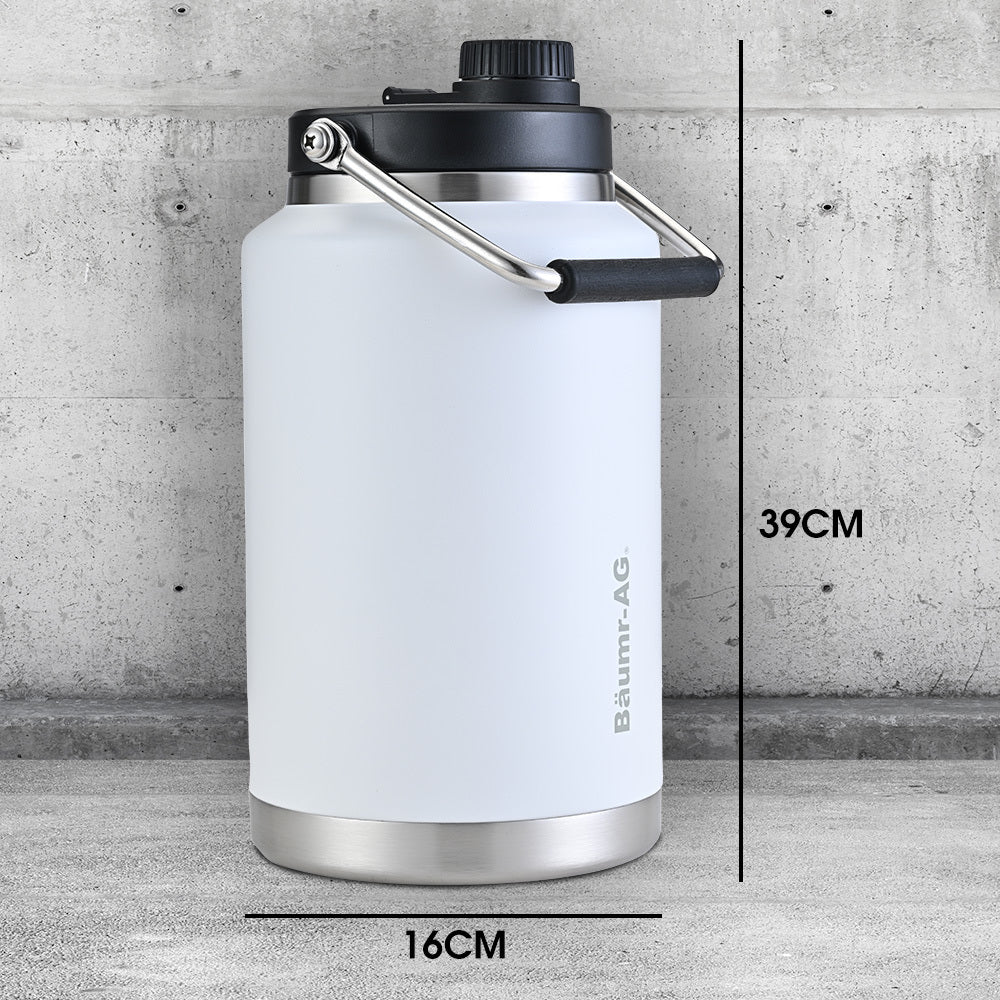 Baumr-AG Insulated Stainless Steel Water Jug 3.8L – White
