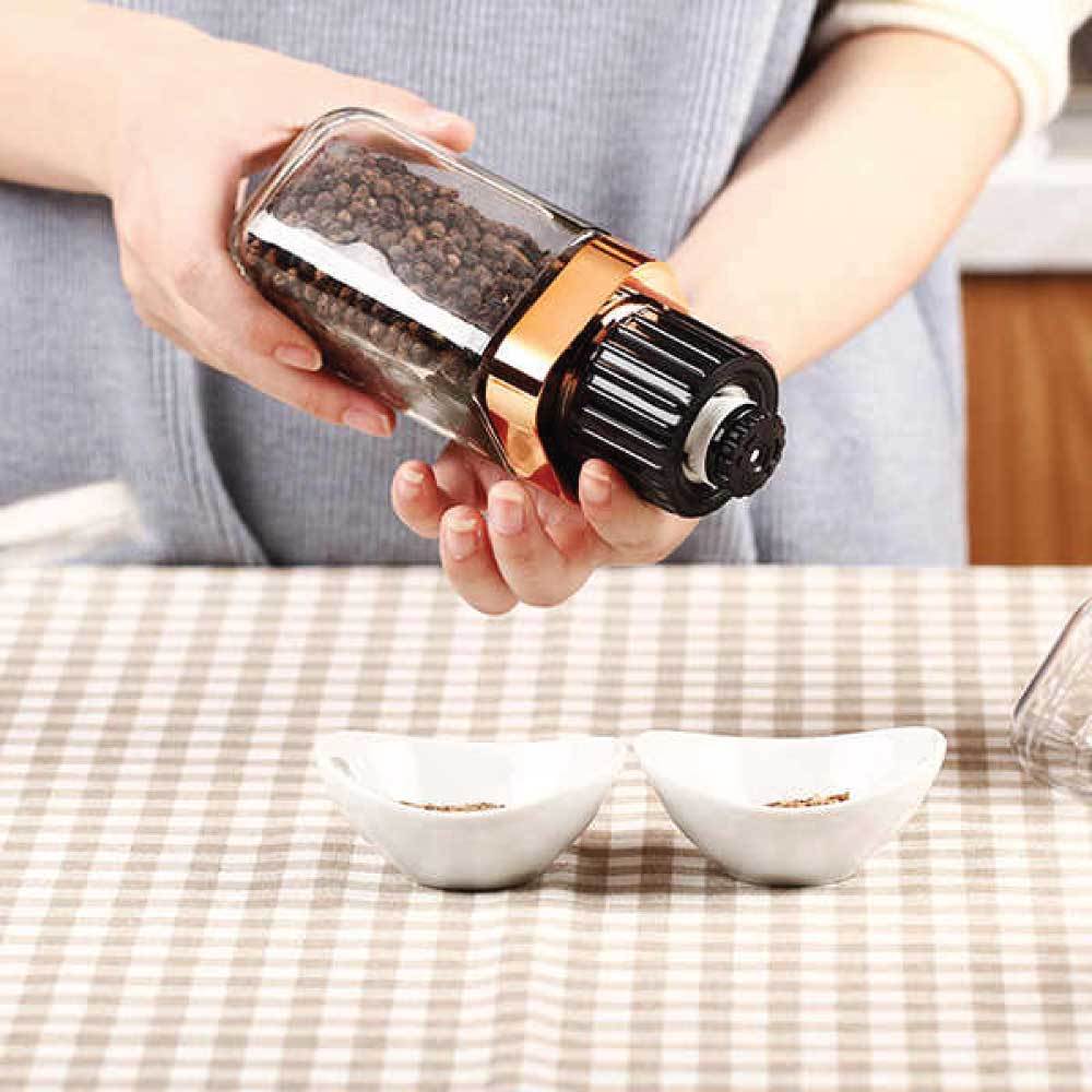 Orku 180ml Glass Spice Grinder – Rose Gold