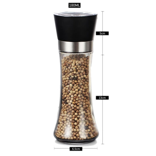 180ml Glass Salt or Pepper Grinder – 18cm