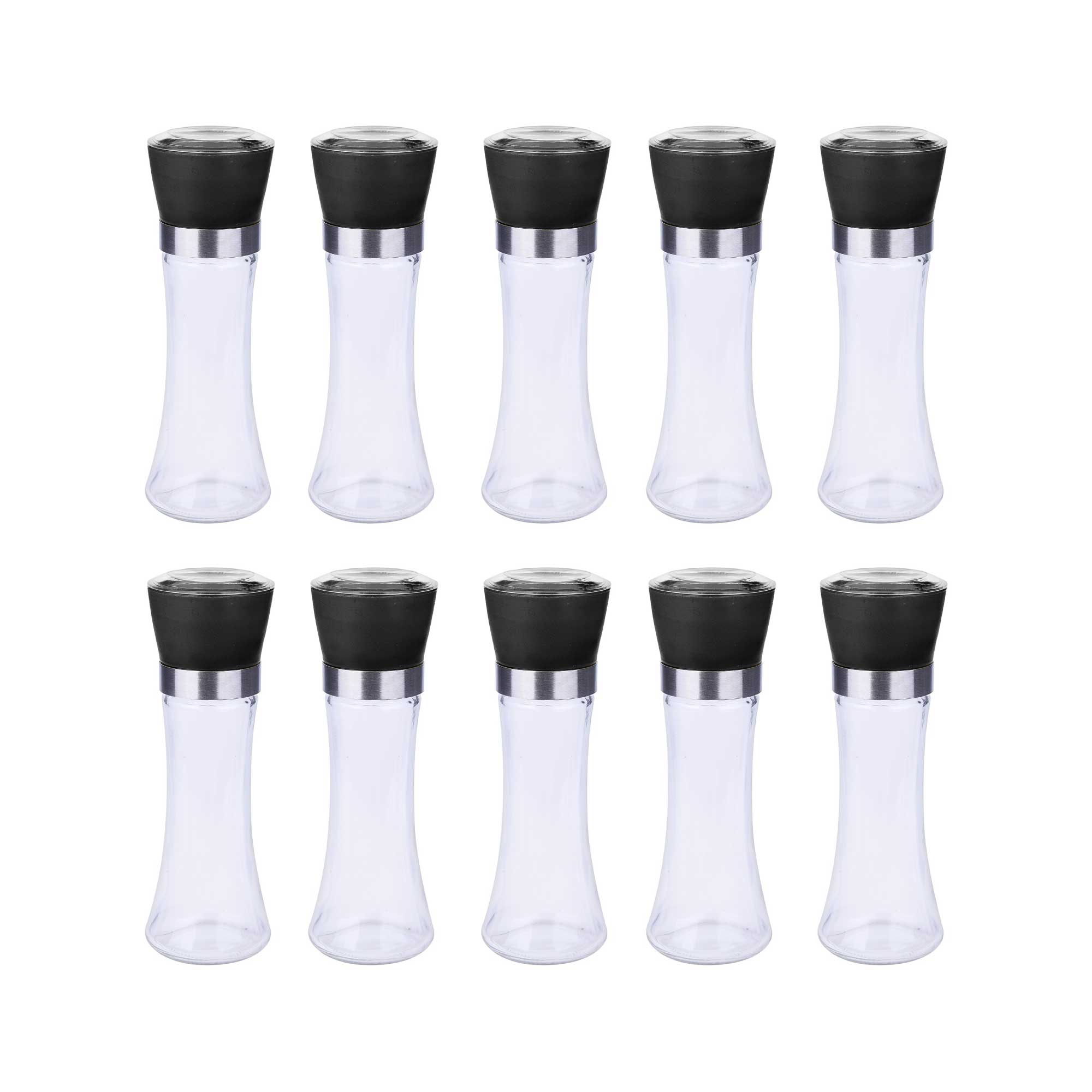 10-Pack 180ml Glass Spice Grinders – 18cm