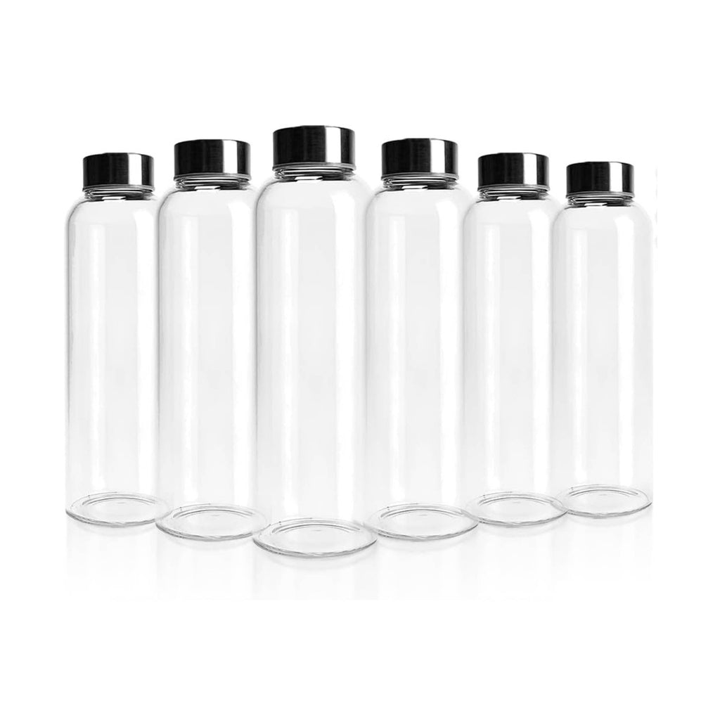 Kitchee Glass Water Bottles 500ml – Set of 6