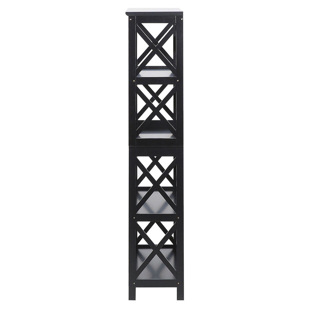 Sarantino Daphne 5-tier Cross Panel Bookshelf