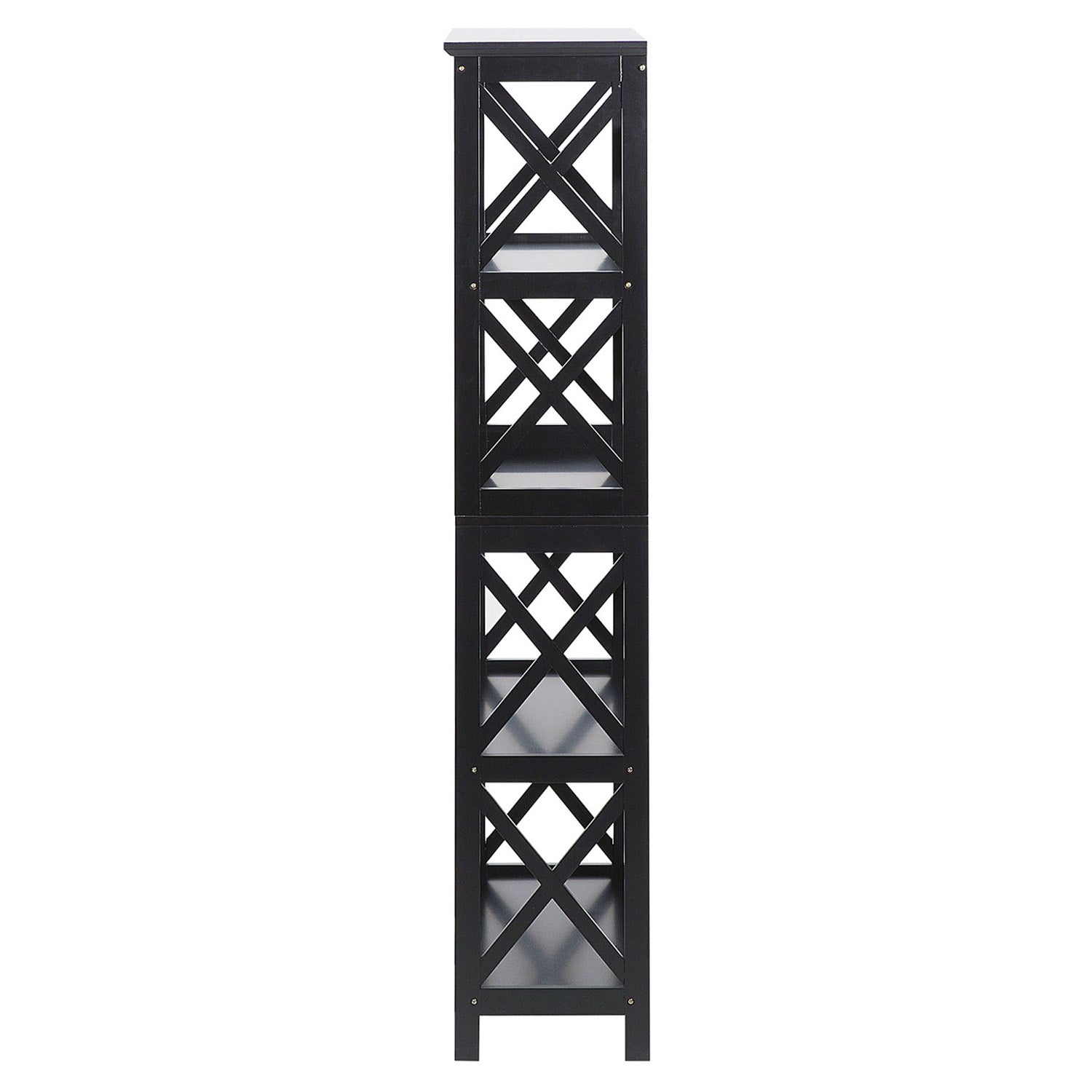Sarantino Daphne 5-tier Cross Panel Bookshelf