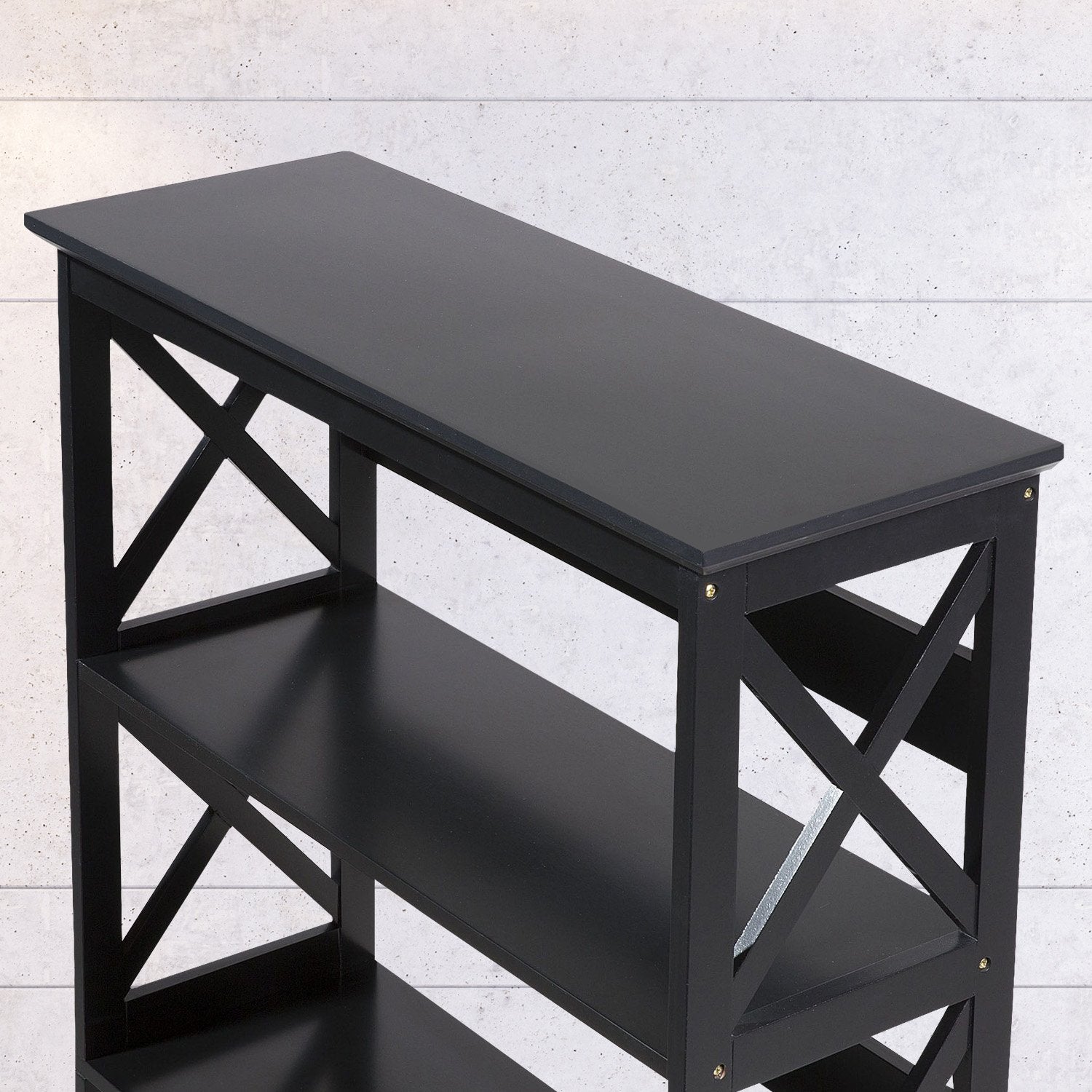 Sarantino Daphne 5-tier Cross Panel Bookshelf