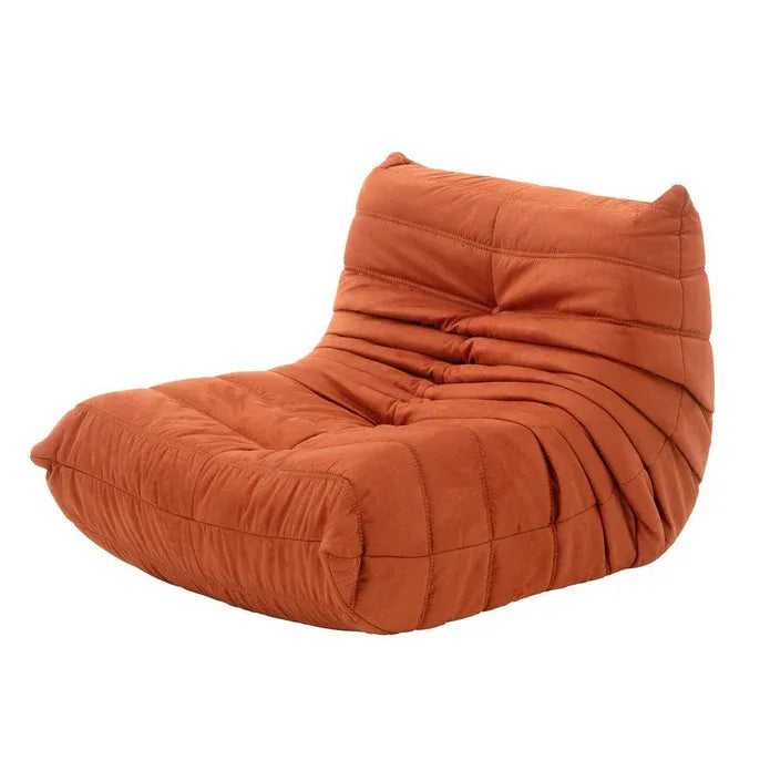 High Back Single Fireside Togo Sofa Chair Cozy Lounge Chair with Ottoman High Density Sponge Multiple Colors Comfortable and Durable (Yellow)