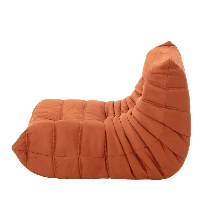 High Back Single Fireside Togo Sofa Chair Cozy Lounge Chair with Ottoman High Density Sponge Multiple Colors Comfortable and Durable (Yellow)