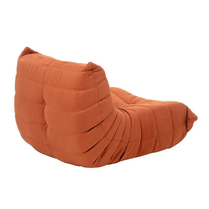 High Back Single Fireside Togo Sofa Chair Cozy Lounge Chair with Ottoman High Density Sponge Multiple Colors Comfortable and Durable (Yellow)