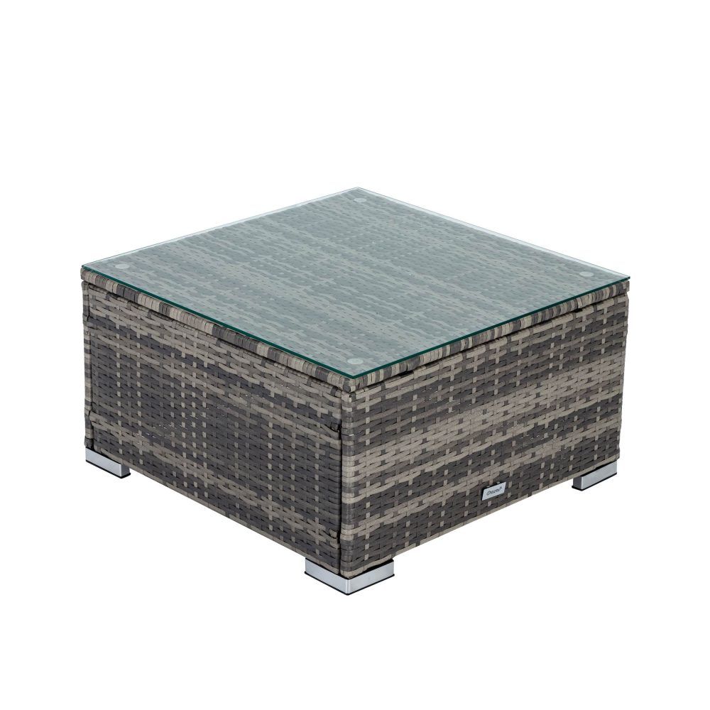 9-Piece Modular Wicker Outdoor Lounge Setting with Storage