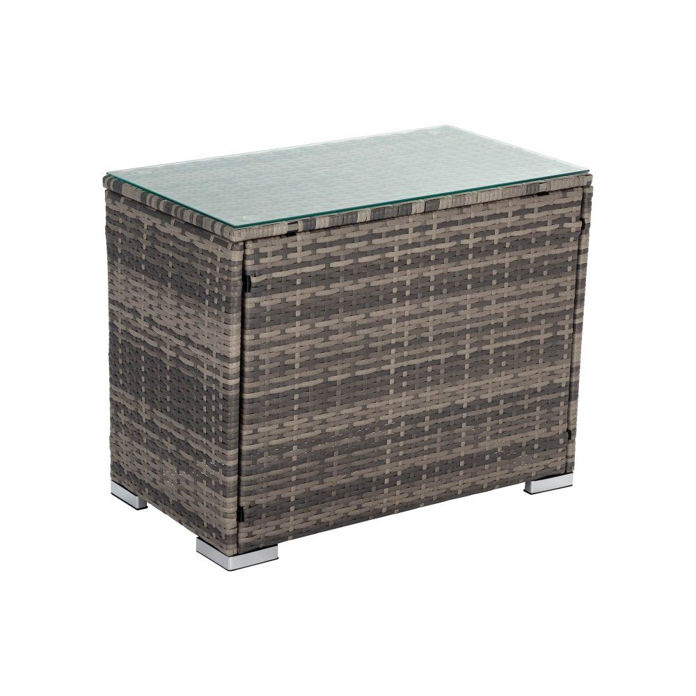 9-Piece Modular Wicker Outdoor Lounge Setting with Storage