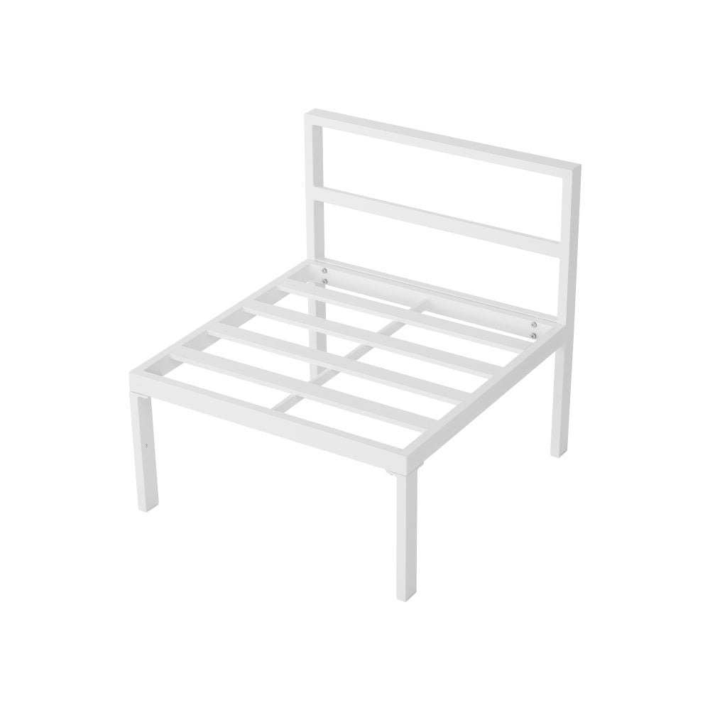 7-Piece White Aluminium Modular Outdoor Lounge Set