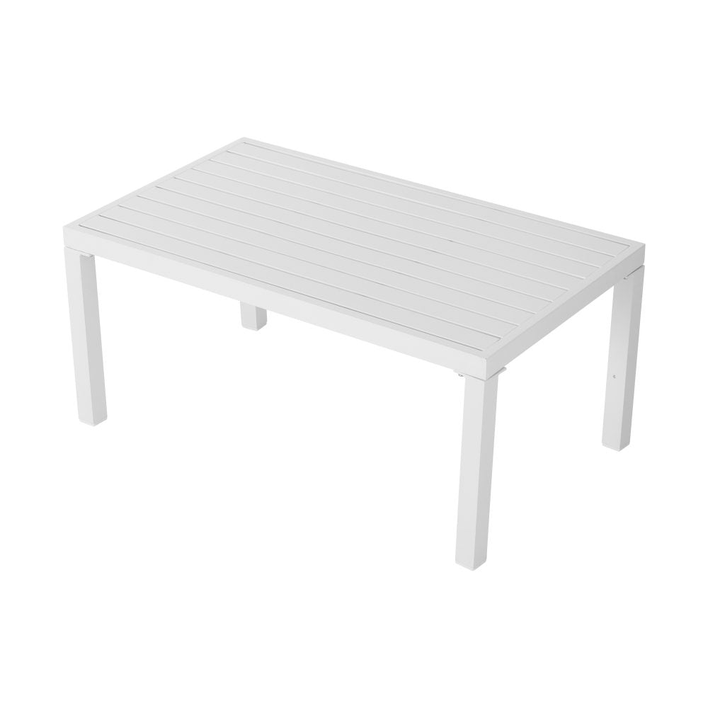 7-Piece White Aluminium Modular Outdoor Lounge Set