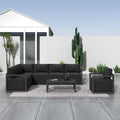 Alfresco 7-Seater Modular Garden Lounge Set – Charcoal Grey
