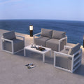 Alfresco Serenity 4-Seater Outdoor Lounge Set – White