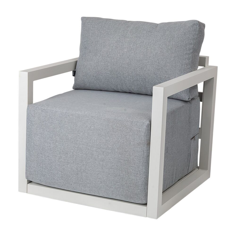 Alfresco 5-Seater Deep-Seat Outdoor Lounge Set – White