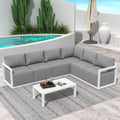Alfresco 7-Piece Aluminium Outdoor Lounge Set – White