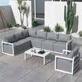 Alfresco 7-Seater Modular Garden Lounge Set – White