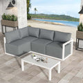 Alfresco Harmony 4-Seater Aluminium Outdoor Lounge Set – White