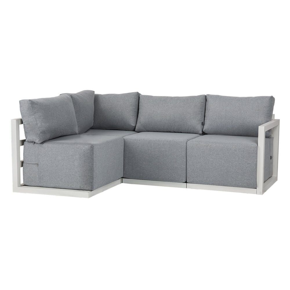 Alfresco Harmony 4-Seater Aluminium Outdoor Lounge Set – White
