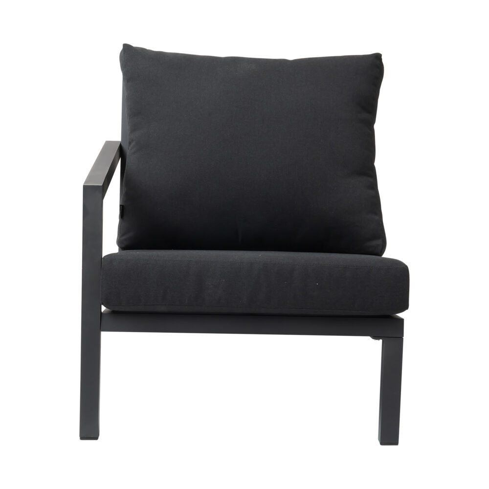 Aidan 4-Seater Aluminium Garden Lounge Set – Slate Grey