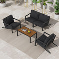 Aidan 4-Seater Aluminium Garden Lounge Set – Slate Grey
