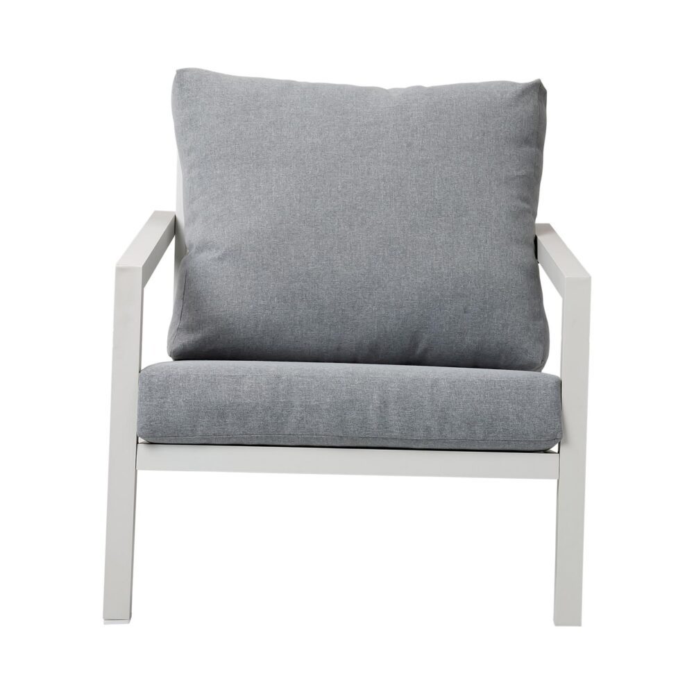Aidan 4-Seater Aluminium Garden Lounge Set – White