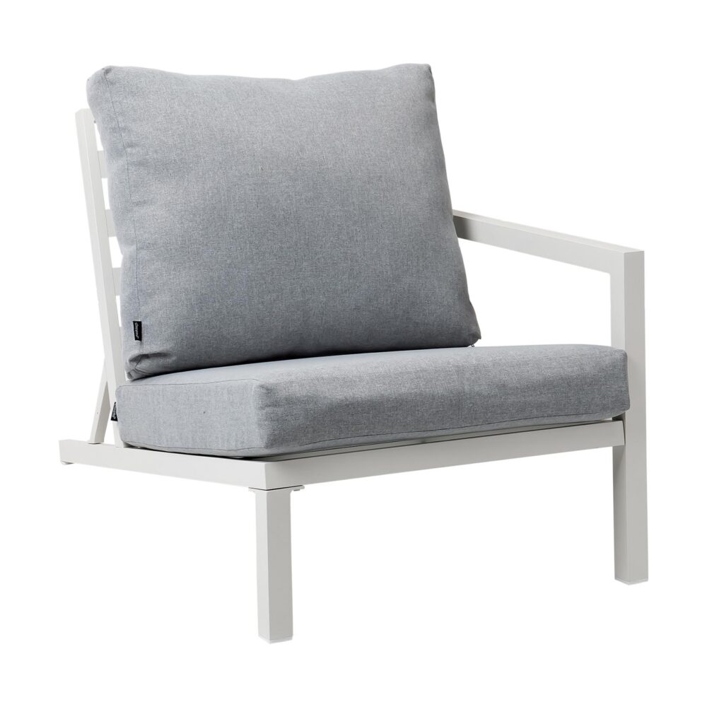 Aidan 4-Seater Aluminium Garden Lounge Set – White